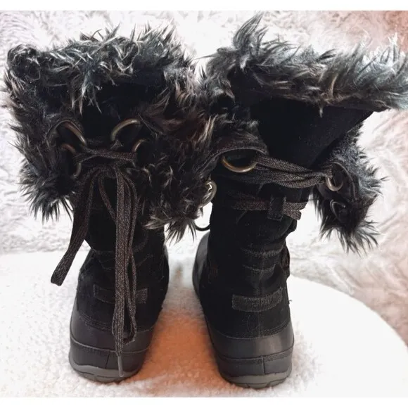 The North Face Women's Jozie Purna Boots Size 9 Waterproof Tall Lace Up Black