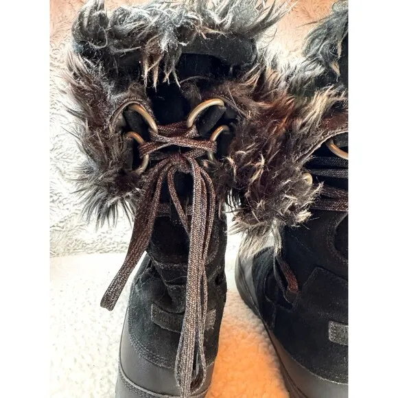 The North Face Women's Jozie Purna Boots Size 9 Waterproof Tall Lace Up Black
