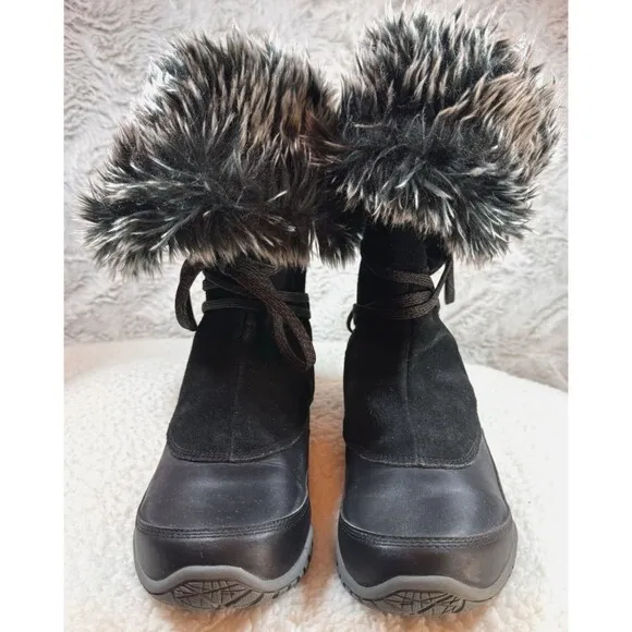 The North Face Women's Jozie Purna Boots Size 9 Waterproof Tall Lace Up Black