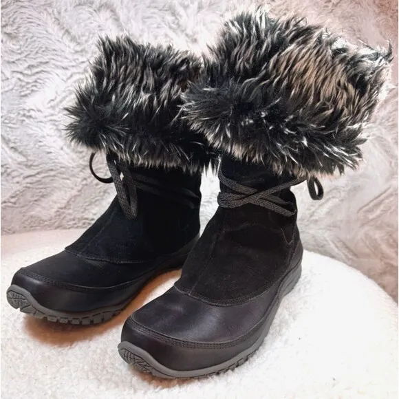 The North Face Women's Jozie Purna Boots Size 9 Waterproof Tall Lace Up Black