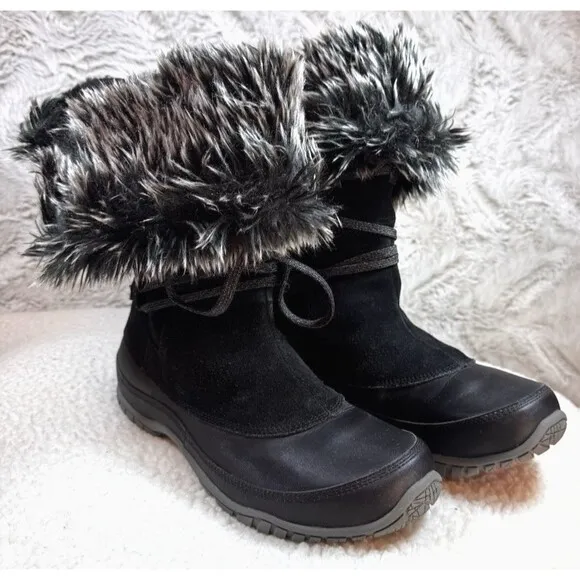 The North Face Women's Jozie Purna Boots Size 9 Waterproof Tall Lace Up Black