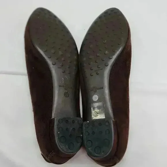 The Original Car Shoe Women's Tasseled Slip On Suede Loafer Flats Brown Size 38