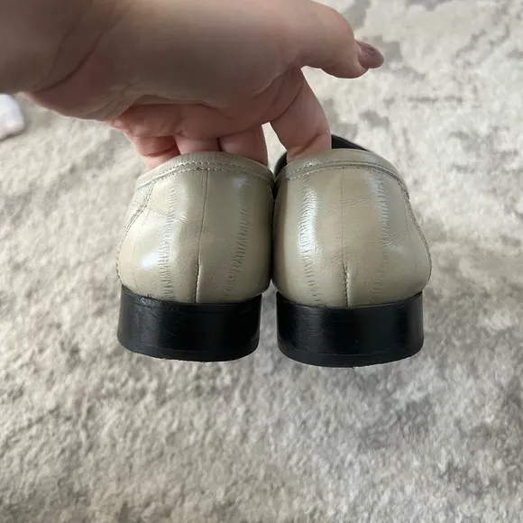 The Row Cream Loafers Slip-Ons