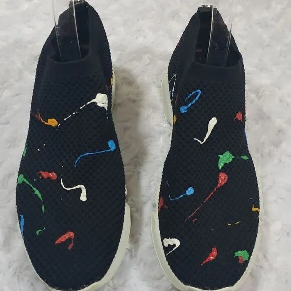 The Wishbone Collection size 10 slip on sneakers Pop of Paint Splash