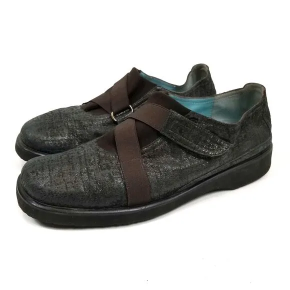 Thierry Rabotin Lena Black Casual Leather Loafers Sneakers Size EU 38.5