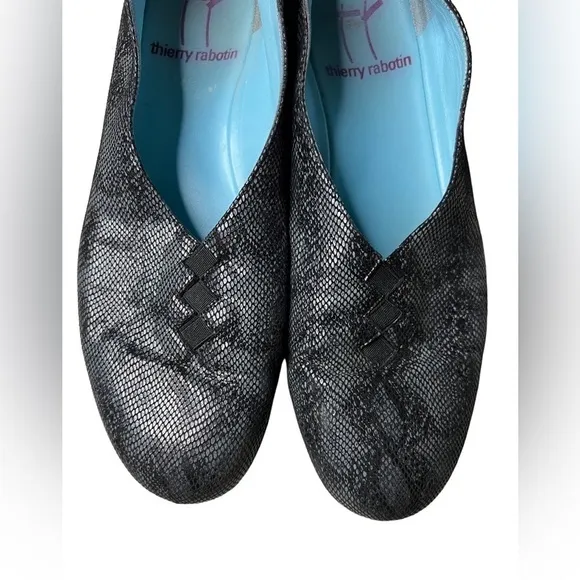 Thierry Rabotin Women's Grace Black Florida Print Leather Size 39