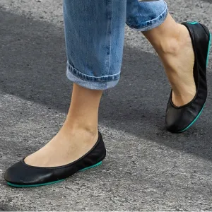 Tieks / Black Leather Ballet Flats