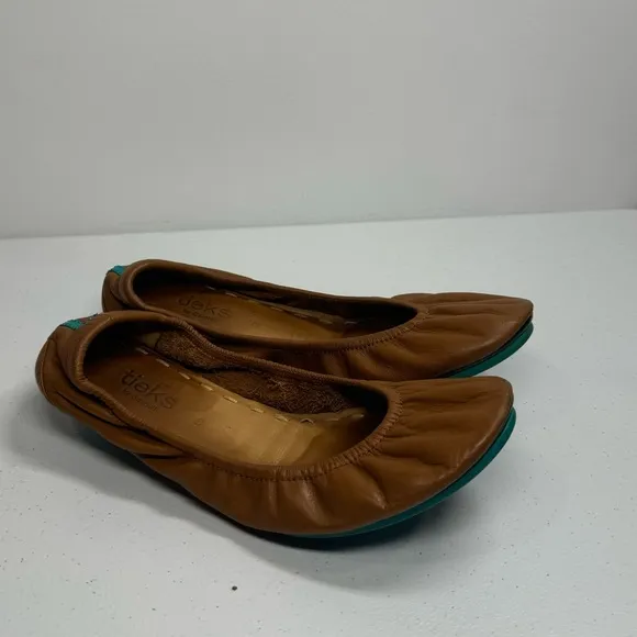Tieks by Gavrieli Flats Leather California Chestnut Slip on Comfort size 8