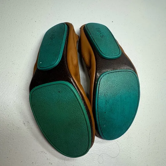 Tieks by Gavrieli Flats Leather California Chestnut Slip on Comfort size 8