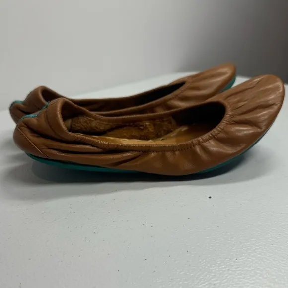 Tieks by Gavrieli Flats Leather California Chestnut Slip on Comfort size 8