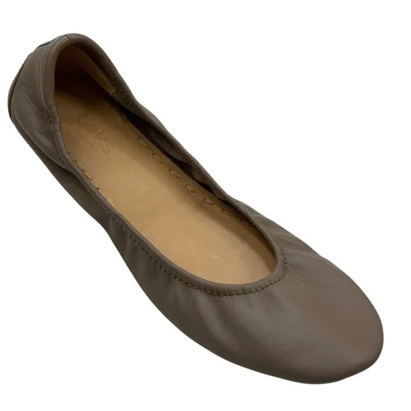 Tieks By Gavrieli Women's Ballet Flats Shoes 9 Taupe Travel Versatile
