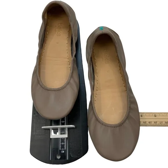 Tieks By Gavrieli Women's Ballet Flats Shoes 9 Taupe Travel Versatile