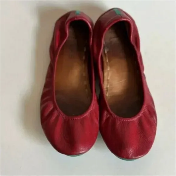 Tieks by Gavrieli Women's Cardinal Red Ballet Flats Leather Comfort Shoes Size 7