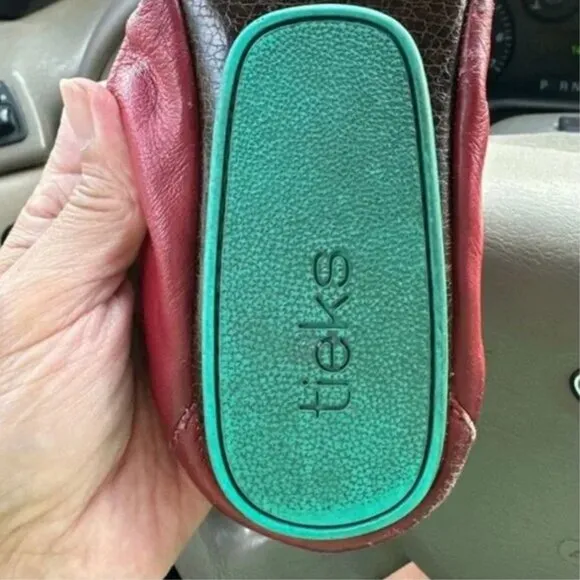 Tieks by Gavrieli Women's Cardinal Red Ballet Flats Leather Comfort Shoes Size 7