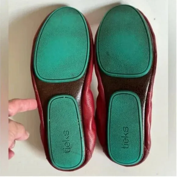 Tieks by Gavrieli Women's Cardinal Red Ballet Flats Leather Comfort Shoes Size 7