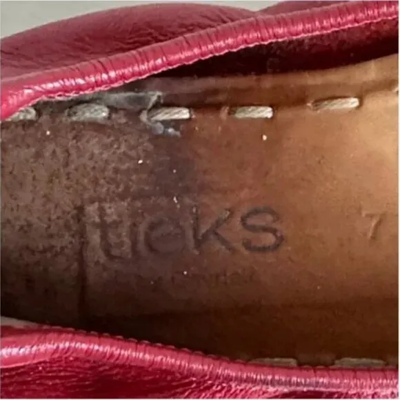 Tieks by Gavrieli Women's Cardinal Red Ballet Flats Leather Comfort Shoes Size 7