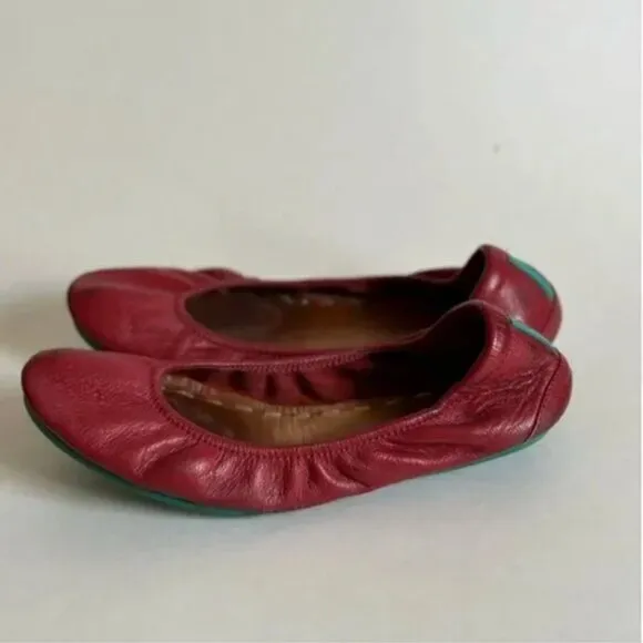 Tieks by Gavrieli Women's Cardinal Red Ballet Flats Leather Comfort Shoes Size 7