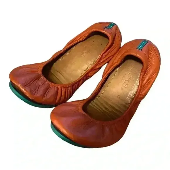 Tieks by Gavrieli Women's Orange Ballet Flats Size 8 Foldable Travel Shoes