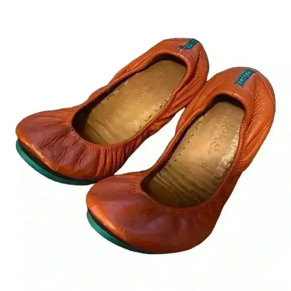 Tieks by Gavrieli Women's Orange Ballet Flats Size 8 Foldable Travel Shoes