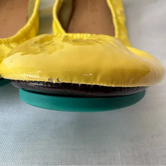 Tieks Yellow Ballet Flats with Elastic Topline and Flexible Design #0001