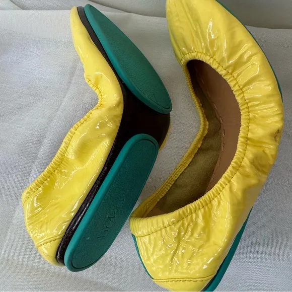 Tieks Yellow Ballet Flats with Elastic Topline and Flexible Design #0001