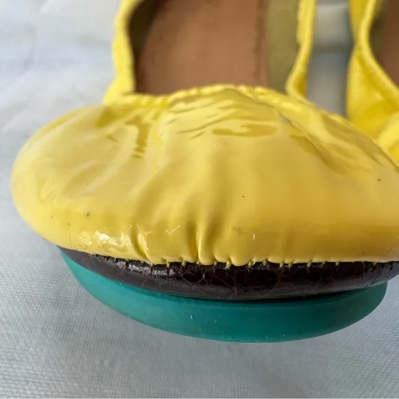 Tieks Yellow Ballet Flats with Elastic Topline and Flexible Design #0001