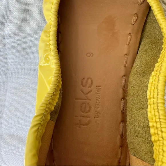 Tieks Yellow Ballet Flats with Elastic Topline and Flexible Design #0001