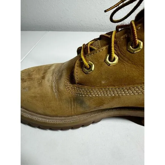 Timberland 6 Inch Boots 12909 Wheat Nubuck Premium Waterproof Men's Sz 5 M