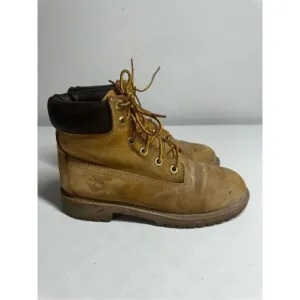Timberland 6 Inch Boots 12909 Wheat Nubuck Premium Waterproof Men's Sz 5 M