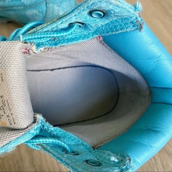 Timberland Big Kids Maui Blue Floral Waterproof Winter Boots Fabric