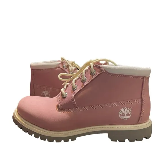TIMBERLAND Boots NELLIE Womens Size 8.5 M Pink Leather WATERPROOF Outdoor