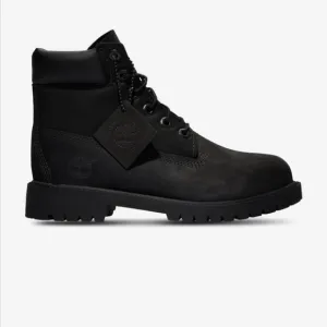 Timberland Boys Unisex Waterproof 6&quot; Boots Size 1M Youth in Black