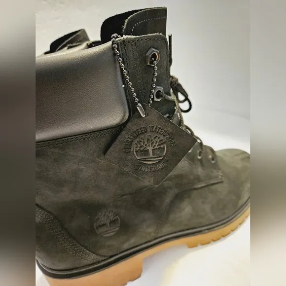 Timberland Jayne 6 Inch Boots Sz 10  Waterproof Boots Black Nubuck A1TH8