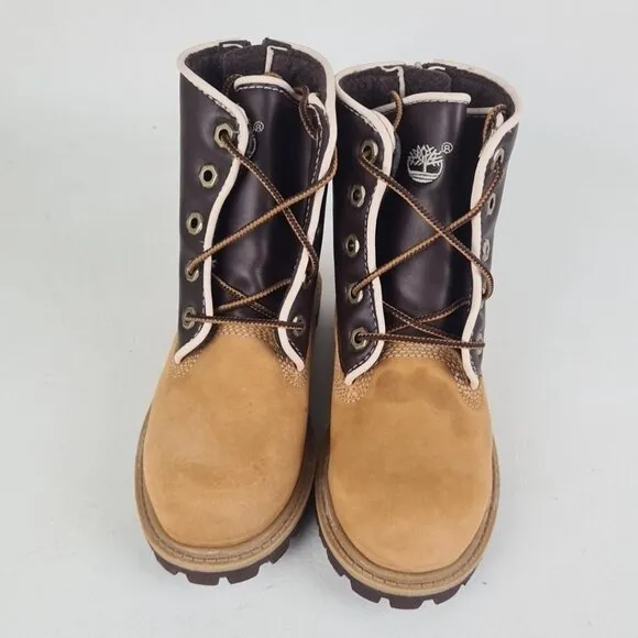 Timberland Letterman SPD TODDLER Boots Waterproof Wheat Leather SZ 10