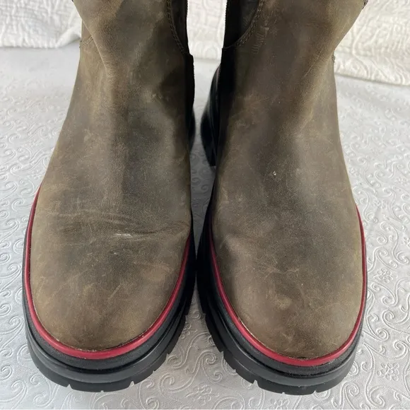 Timberland Malynn Waterproof Cold Weather Leather Boots Women 9.5 Chunky Zip Up
