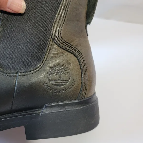 Timberland Mens Black Stormbucks Waterproof Chelsea Boots Sz 7M Leather Comfort