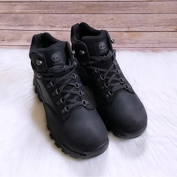 Timberland Men’s Keele Ridge Waterproof Mid Hiker Boots In Black