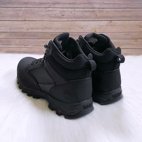 Timberland Men’s Keele Ridge Waterproof Mid Hiker Boots In Black