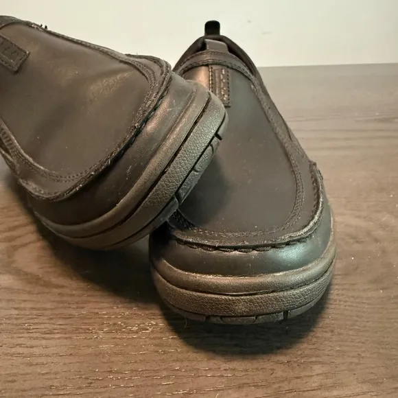 Timberland Men’s Loafers Black Genuine Leather Casual Shoes Slip On Size 10 M