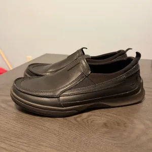 Timberland Men’s Loafers Black Genuine Leather Casual Shoes Slip On Size 10 M