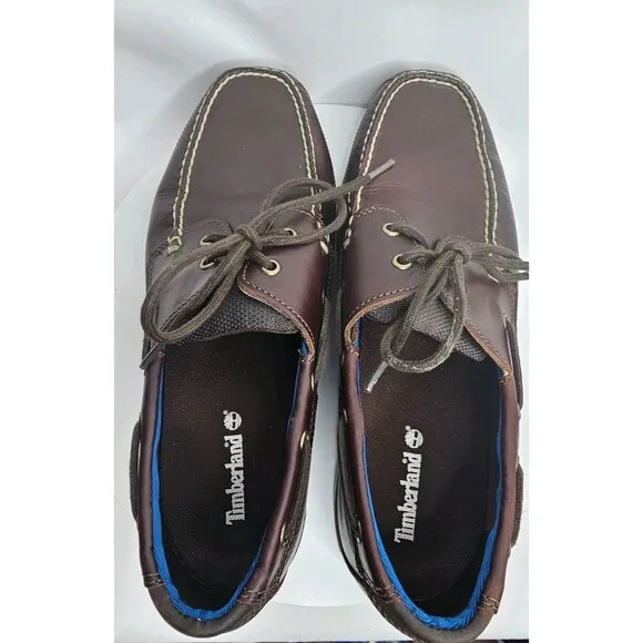 Timberland Men's Piper Cove A19ZR Brown Leather Loafers Men’s Size 12