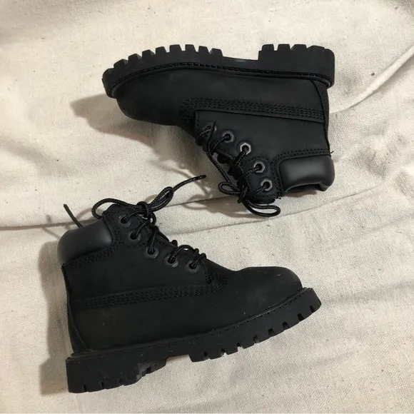 Timberland Mid Black Waterproof Hiker Boots Toddlers Size 7M