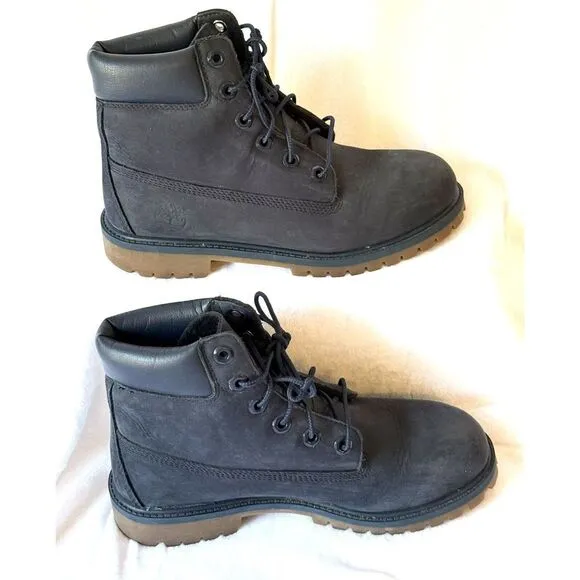 Timberland‎ Navy Blue Youth 6&quot; Premium Waterproof Boots (3793A) Youth US 5 EUC