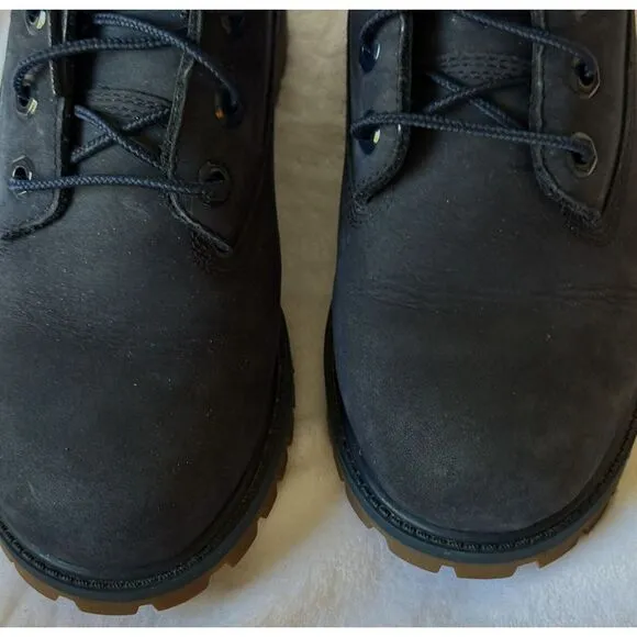 Timberland‎ Navy Blue Youth 6&quot; Premium Waterproof Boots (3793A) Youth US 5 EUC