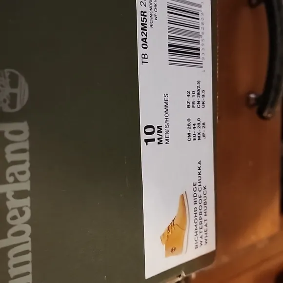 Timberland Richmond Ridge Chukka Men's Tan Waterproof Boots size 10 NIB