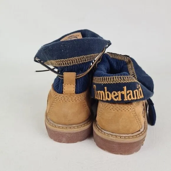 Timberland Roll Top Thrml TODDLER Boots Waterproof Wheat Leather Size 7