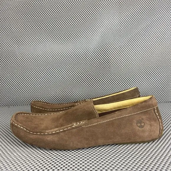 Timberland Slip On Loafers Shoes Mens Size 11.5 M Brown Leather Casual