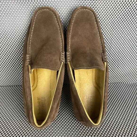 Timberland Slip On Loafers Shoes Mens Size 11.5 M Brown Leather Casual