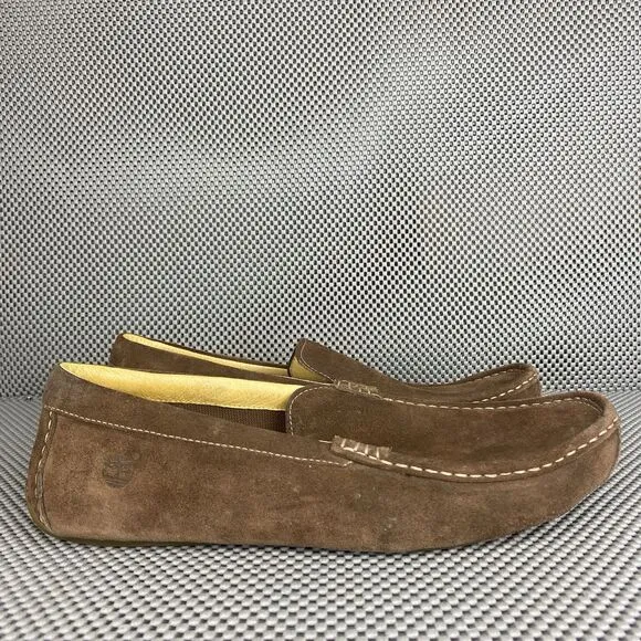Timberland Slip On Loafers Shoes Mens Size 11.5 M Brown Leather Casual