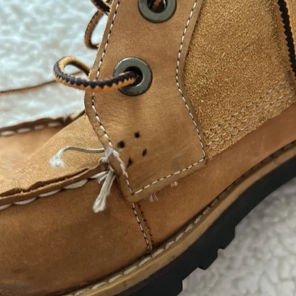 TIMBERLAND Tan LEATHER Lined BOOTS 39975M🥾Size 5.5 Men’s/38 Euro